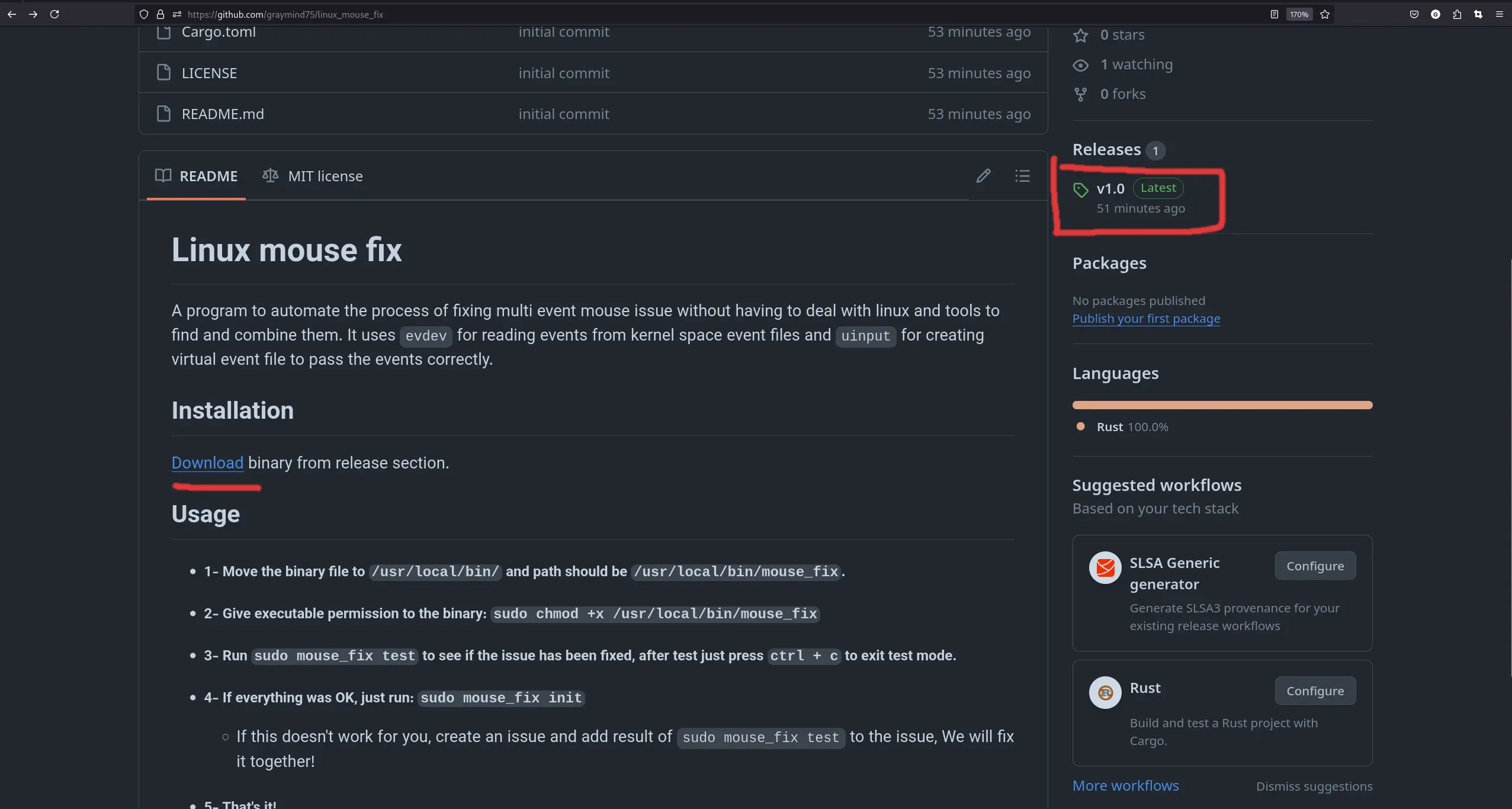 A better approach to handling mouse movement issues on Linux