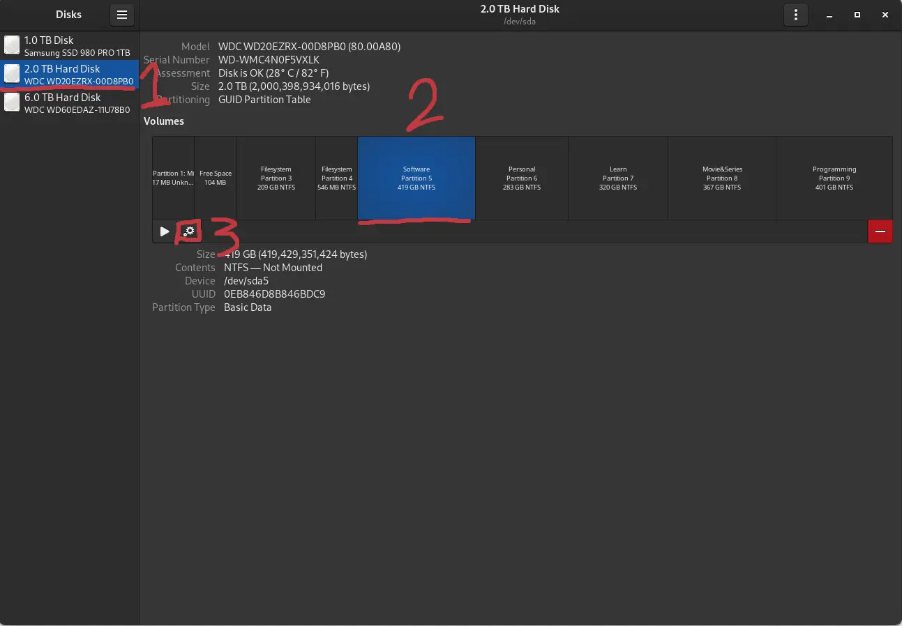 How to mount partitions at startup in Linux